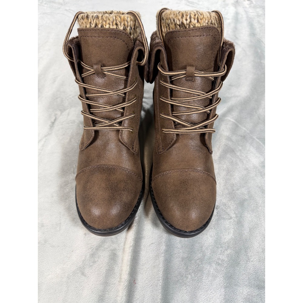 Cliffs by White Mountain Duena Hiking Style Brown Boots Cozy Sweater Tops 9 NWOB